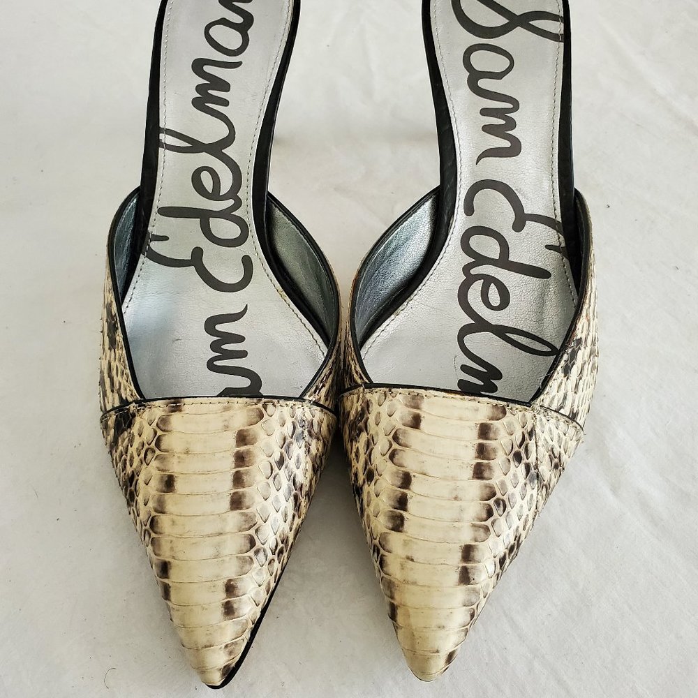 Sam Edelman Odelia Snakeskin Print Mules